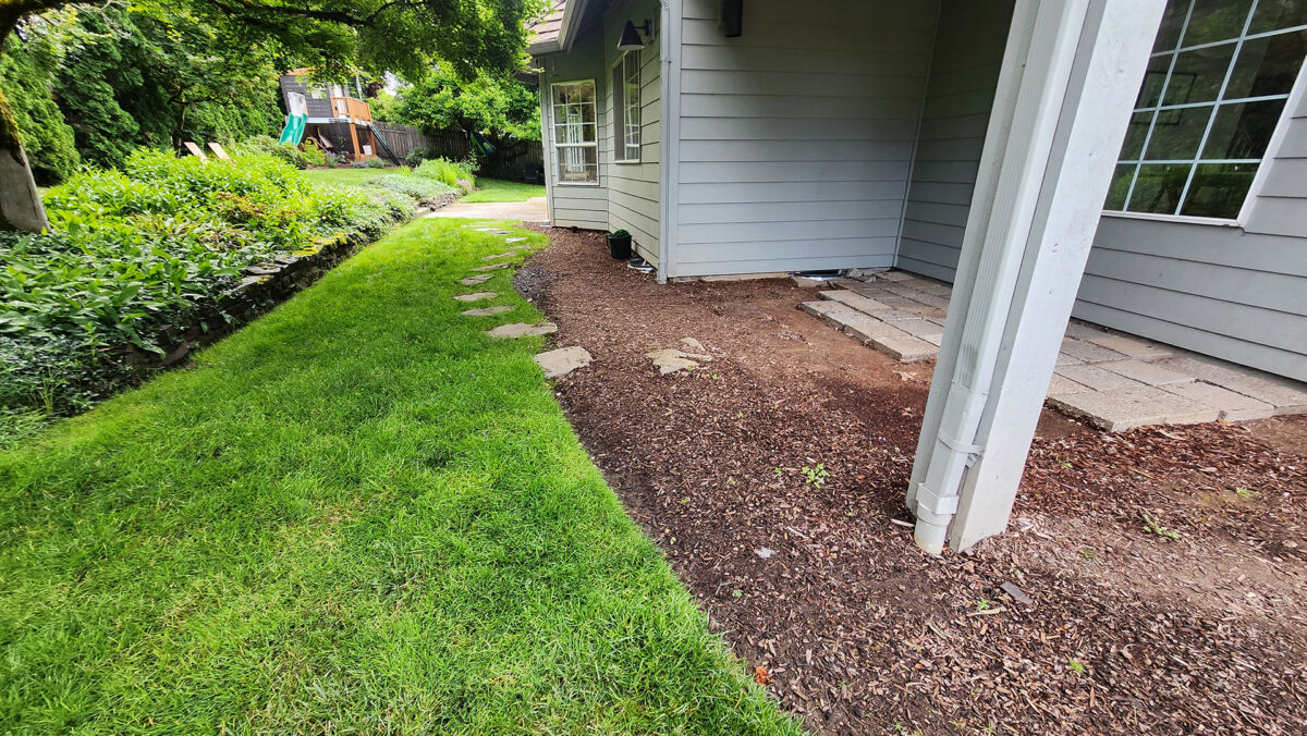 Before Stone Patio Pavers